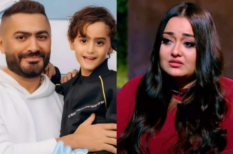 راندا البحيري تتمنى الشفاء لـ نجل تامر حسني