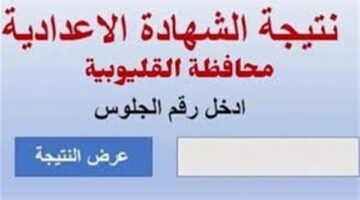 رابط نتيجه الشهادة الإعداديه محافظة القليوبية 2025 فور ظهورها