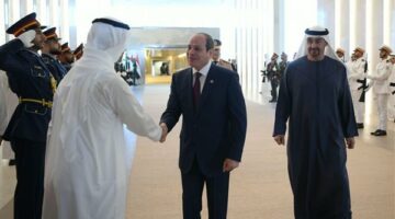 رئيس دولة الإمارات يستقبل الرئيس السيسي