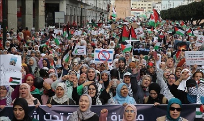 آلاف المغاربة واليمنيين يتظاهرون دعما لغزة وتنديدا بالإبادة الإسرائيلية