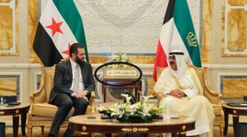 لافتة تثير الجدل في لقاء أمير الكويت والرئيس السوري! – أخبار السعودية