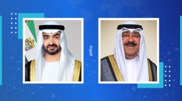 سمو الأمير يبحث مع الرئيس الإماراتي وولي العهد السعودي تطورات المنطقة