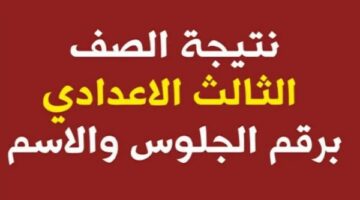 رابط نتيجة الصف الثالث الإعدادي 2025 برقم الجلوس .. ترقبوها بالدرجات
