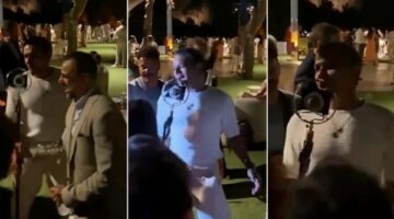 آسر ياسين يغني باليوناني وزوجته ترقص على أنغامه في زفاف أمينة خليل.. شاهد
