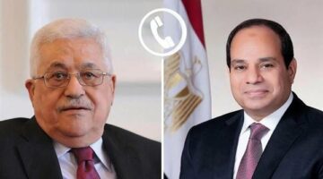 اتصالا هاتفيا بين الرئيس السيسي والرئيس الفلسطيني