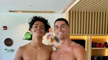 بقا طوله.. كريستيانو رونالدو يستعرض لياقته البدنية رفقة ابنه