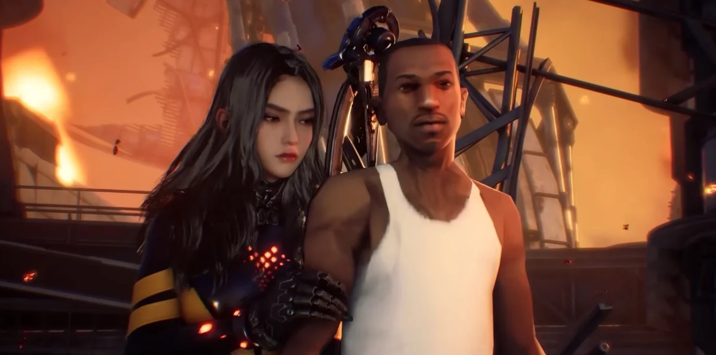 ملك المودات وبطل San Andreas الشهير CJ يغزو لعبة Stellar Blade مكان البطلة! | وطني