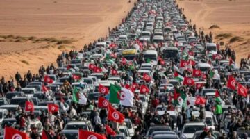 قوات الأمن والجيش بشرق ليبيا توقف قافلة “الصمود” عند مدخل سرت