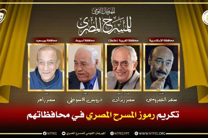 المهرجان القومي للمسرح المصري يكرم رموز المسرح في محافظاتهم ضمن دورته الـ18