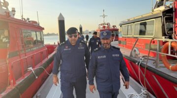 رئيس قوة الإطفاء يتفقد جاهزية مركز المهلب البحري والنقاط البحرية