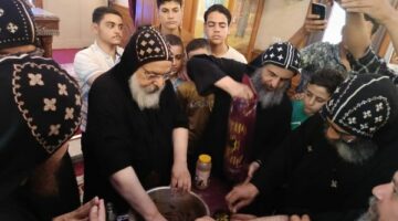 تطييب رفات وتدشين أيقونات في احتفالات دير الشايب بعيد استشهاد الأنبا موسى القوي